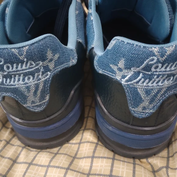 Louis Vuitton Blue Athletic Sneakers with Distinctive Design